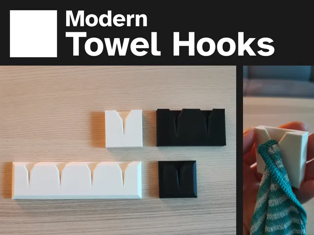 Modern Towel Hooks - Square  (10 variations)