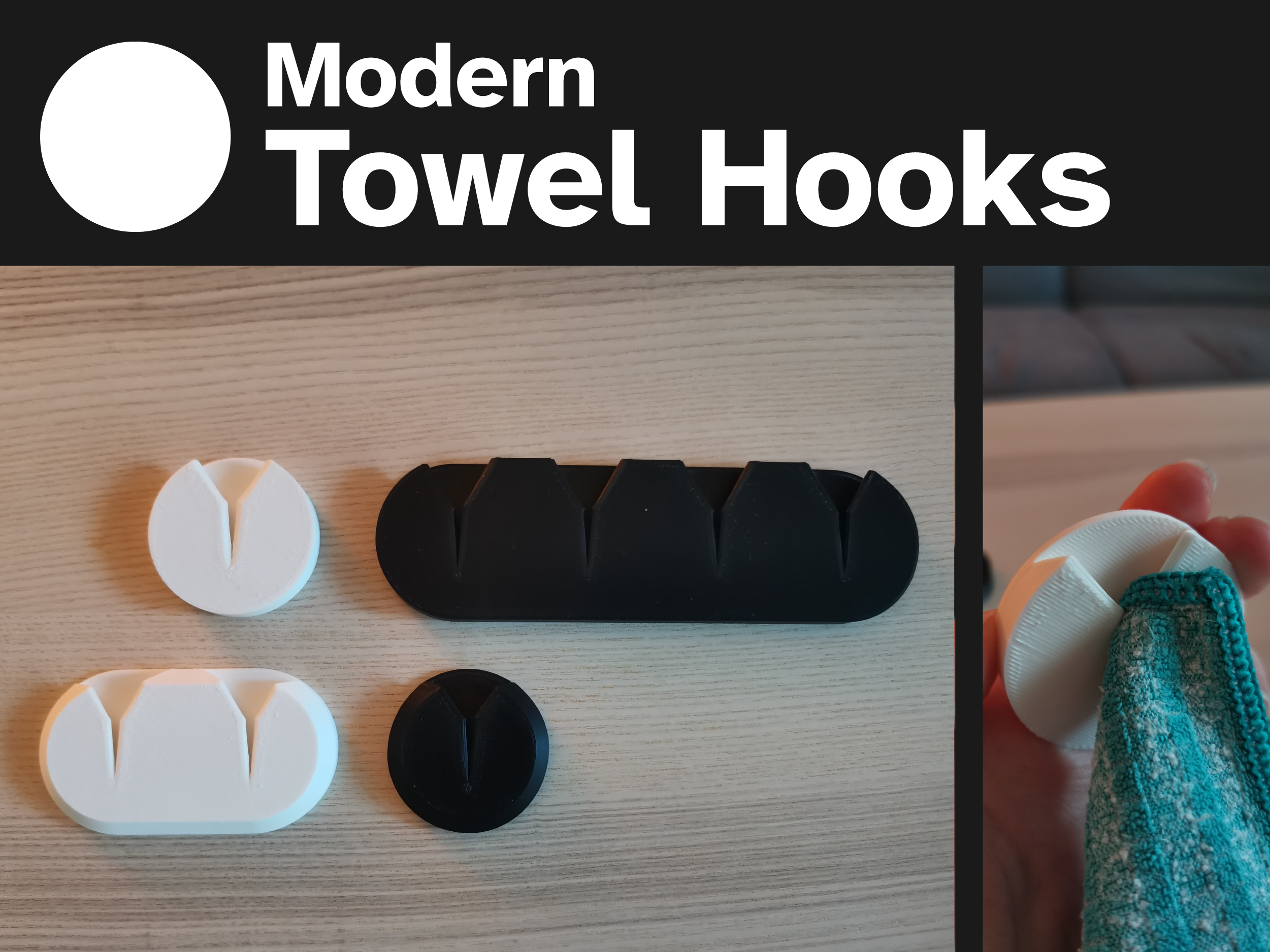 Modern Towel Hooks - Circle (10 variations)