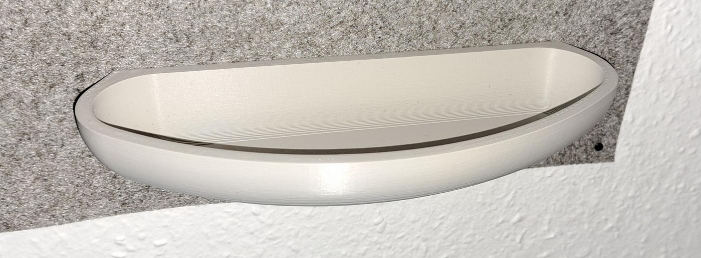 Wall mounted shelf for keys or glasses