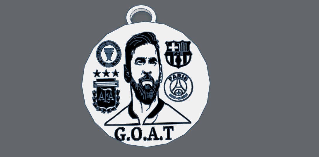 Keychain Messi "G.O.A.T"