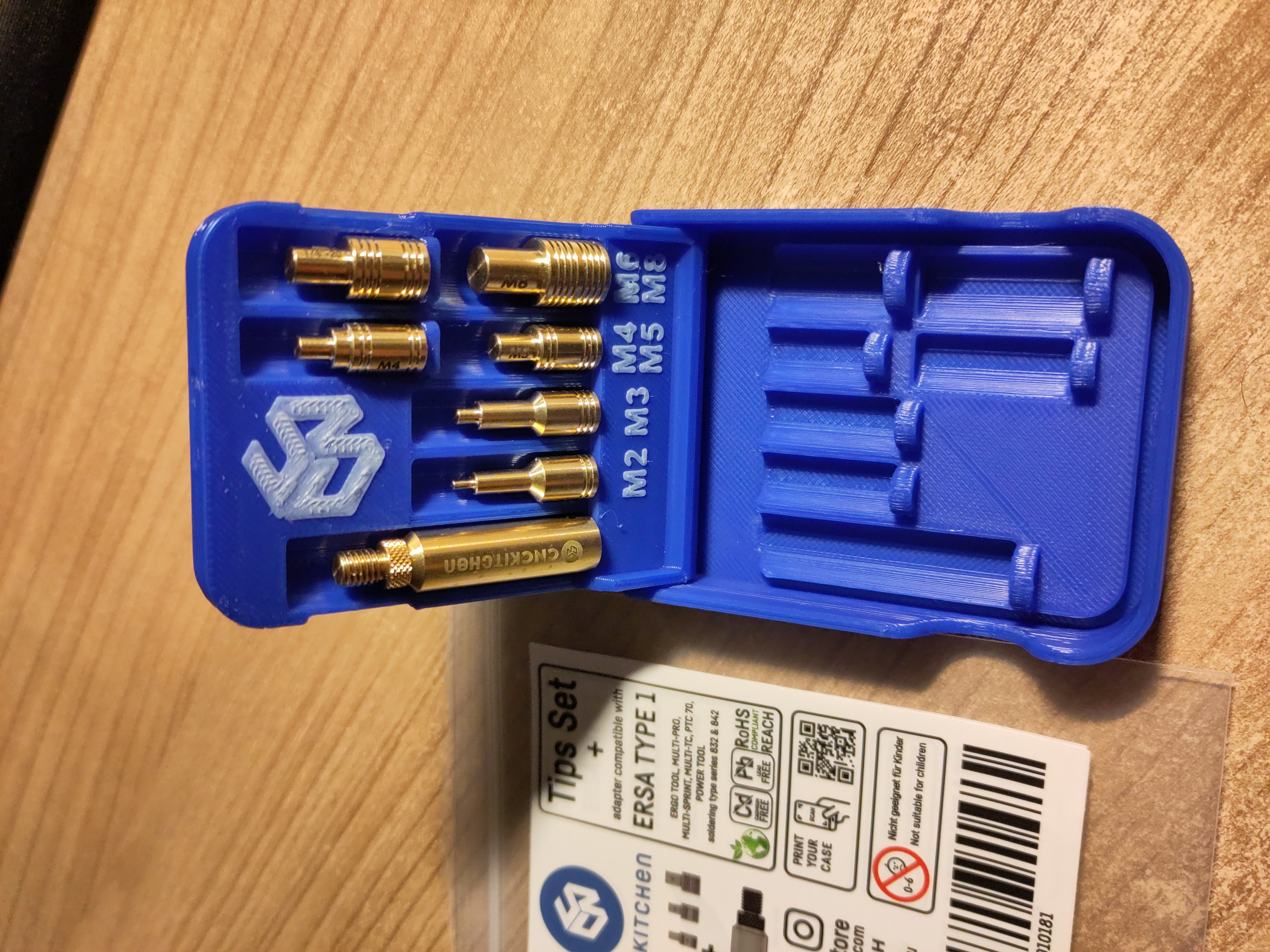 Case for CNC Kitchen Threaded Inserts Soldering Tips (ERSA 832 & 842)