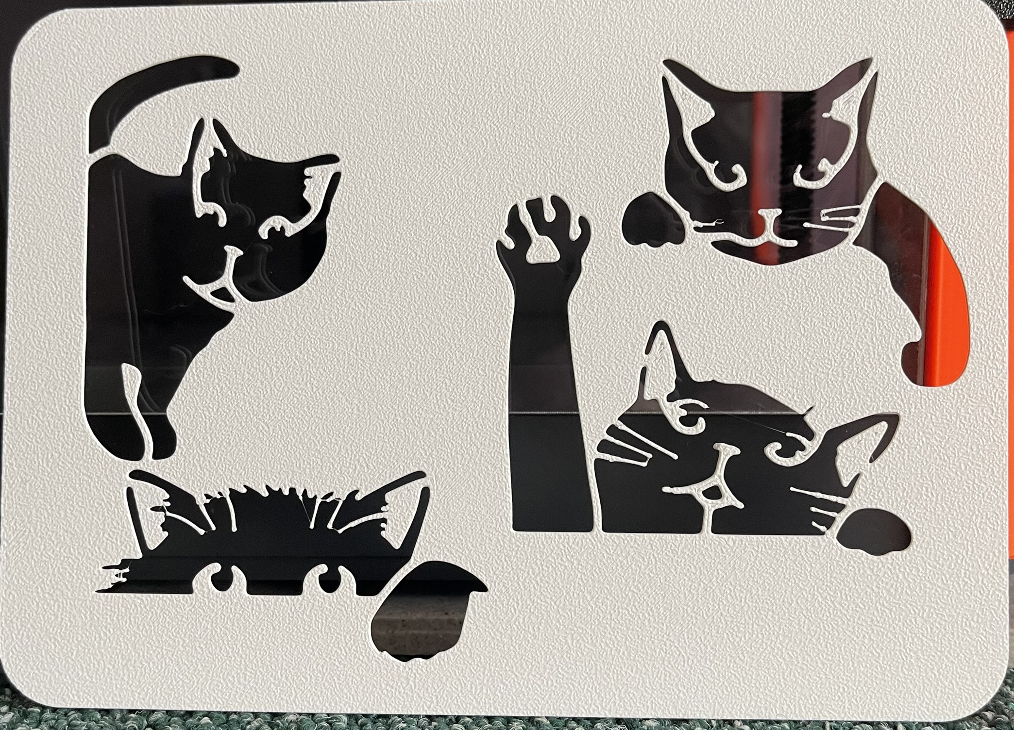 7 Cats - Template Stencil for drawing and painting
