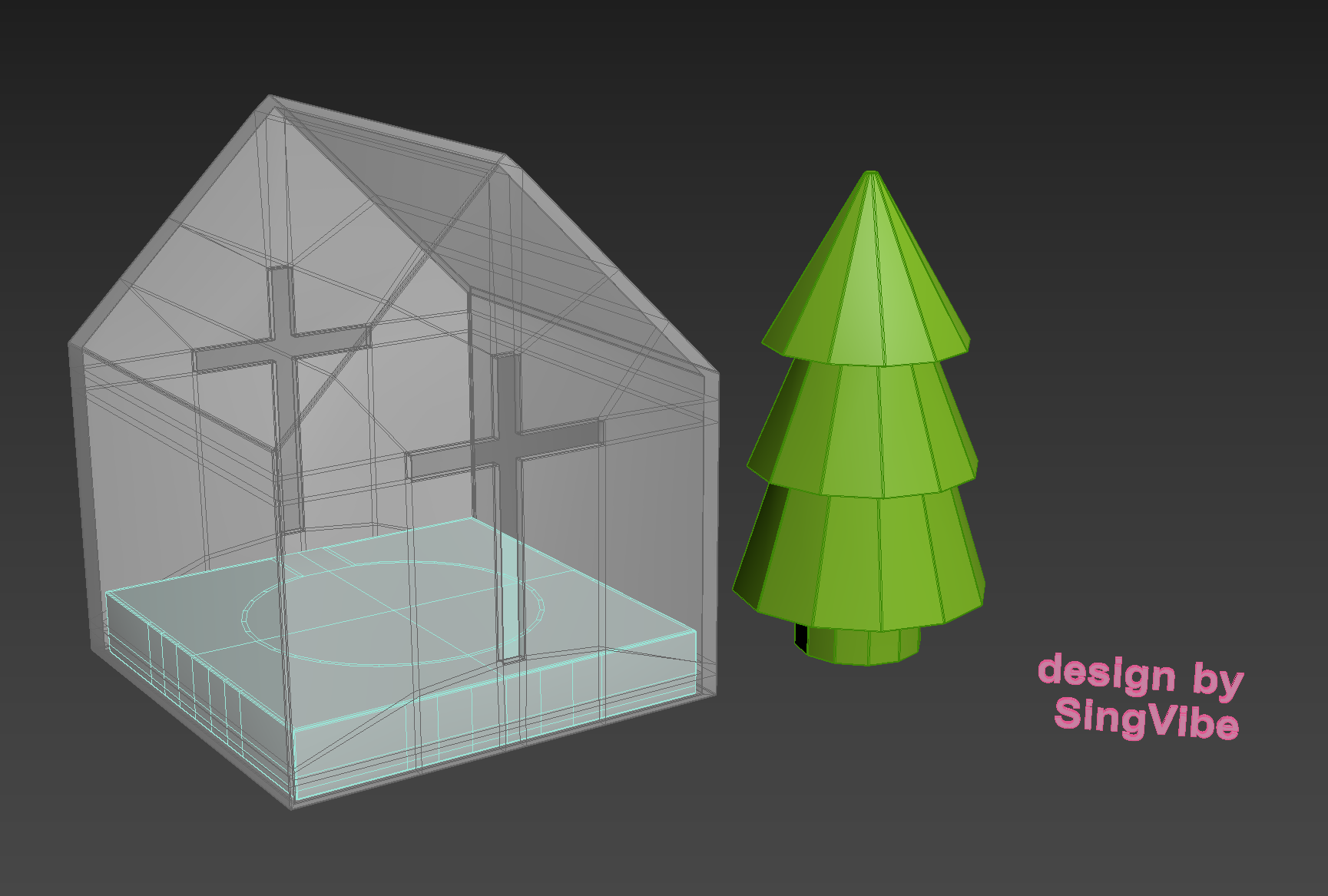 Church Lamp & Tree — miniatura 4