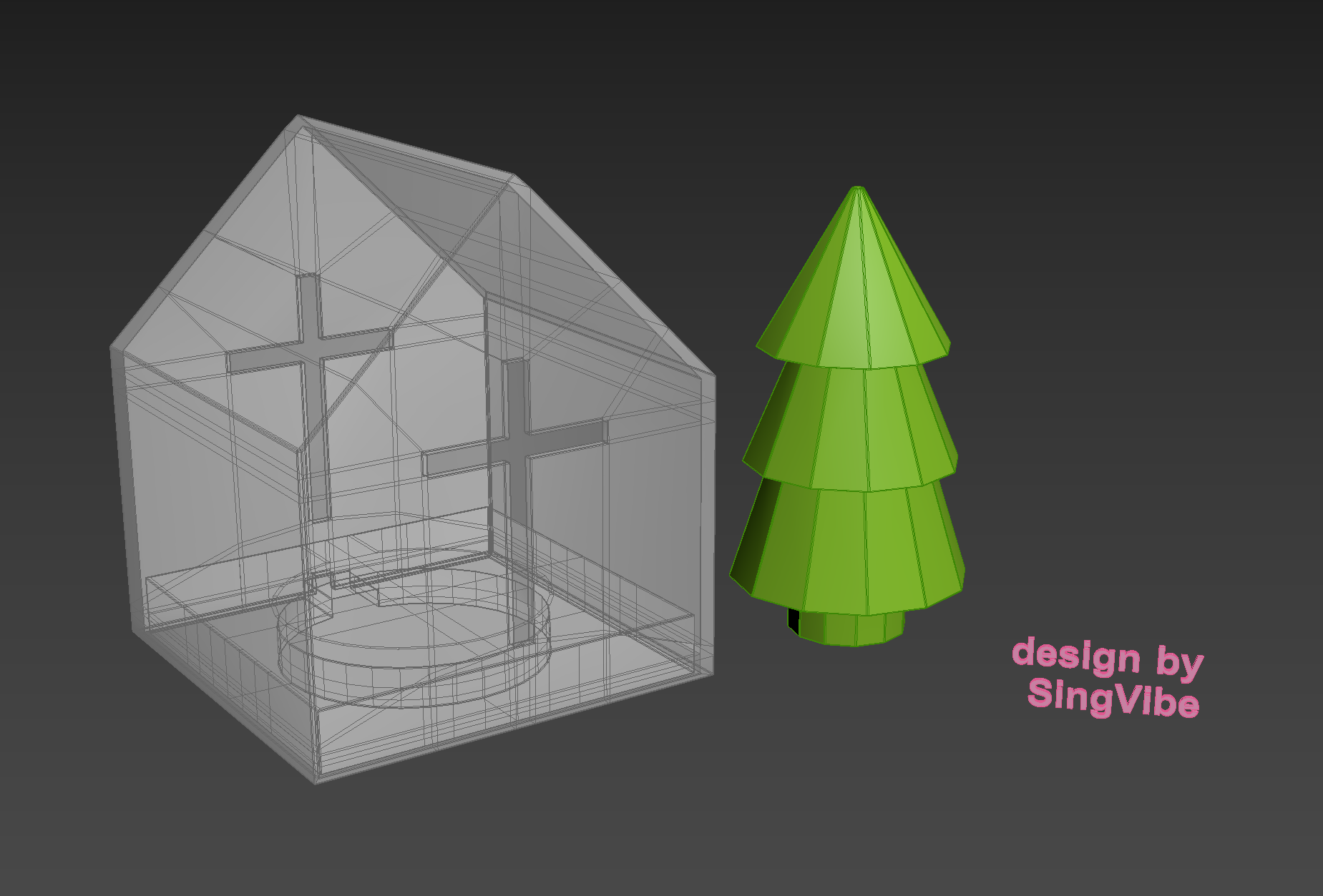 Church Lamp & Tree — miniatura 5