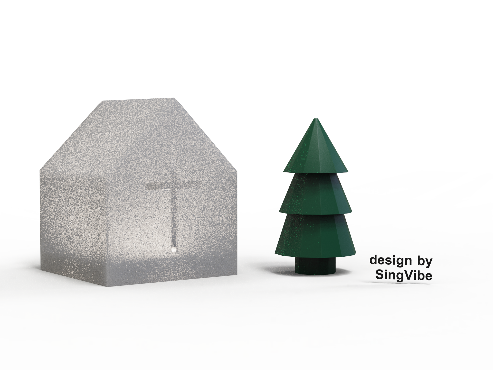 Church Lamp & Tree