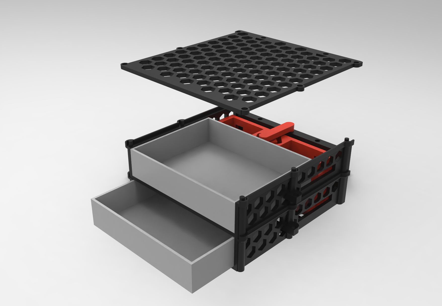 Push Latch Storage Box