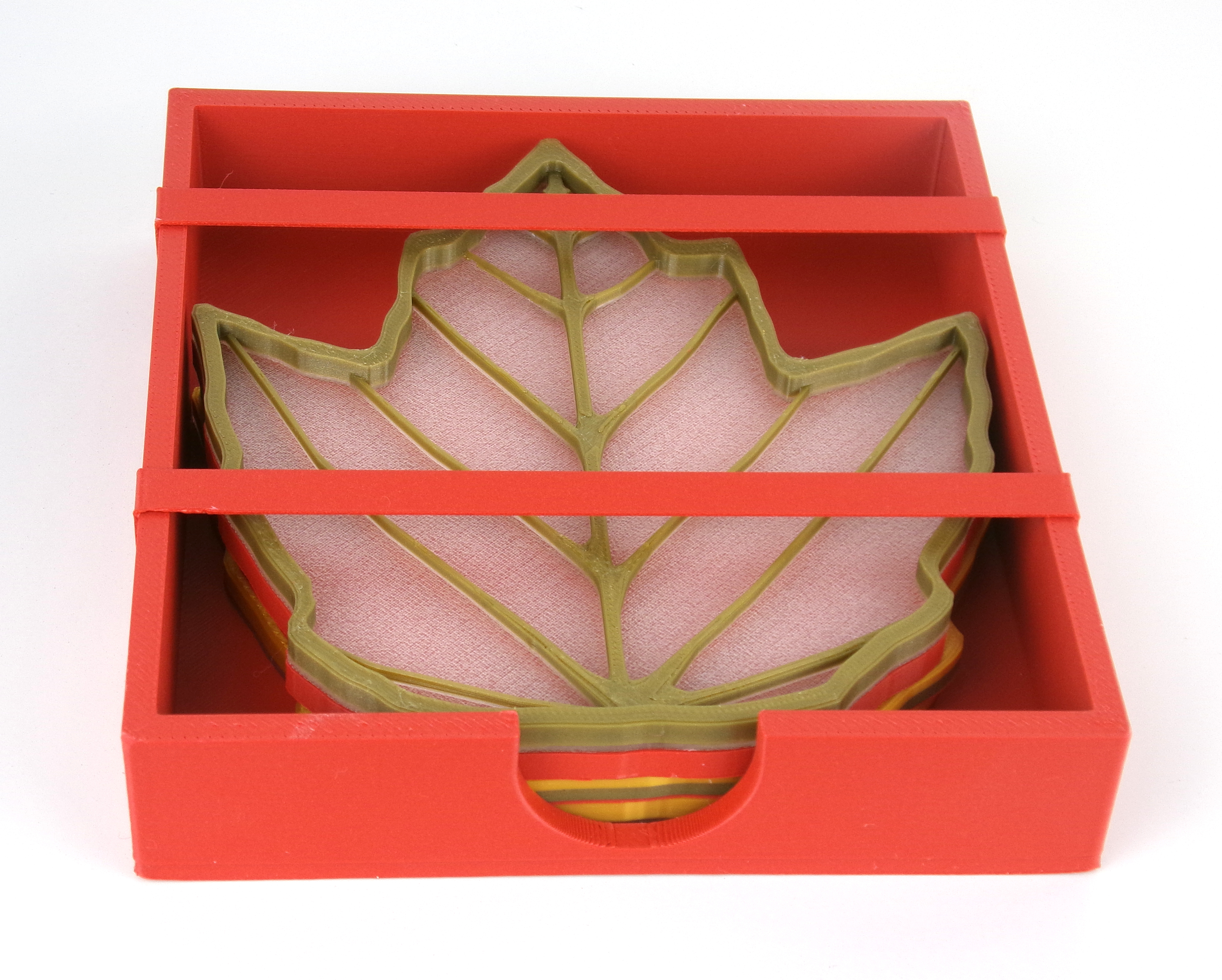 Miniatura 3 do modelo 3D Red Maple Leaf Coasters