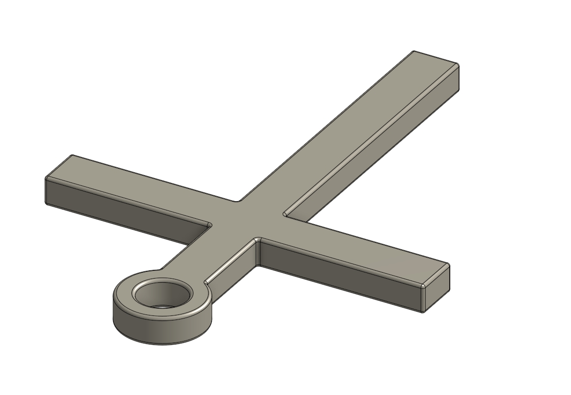 Miniatura 3 do modelo 3D Cross Key Chain