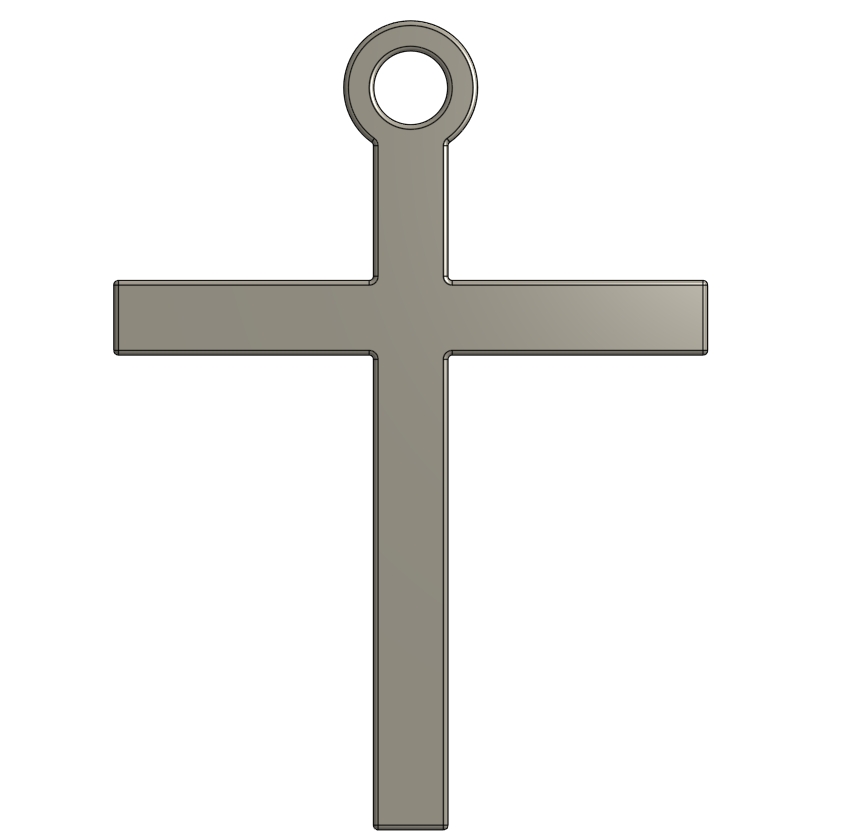 Miniatura 4 do modelo 3D Cross Key Chain