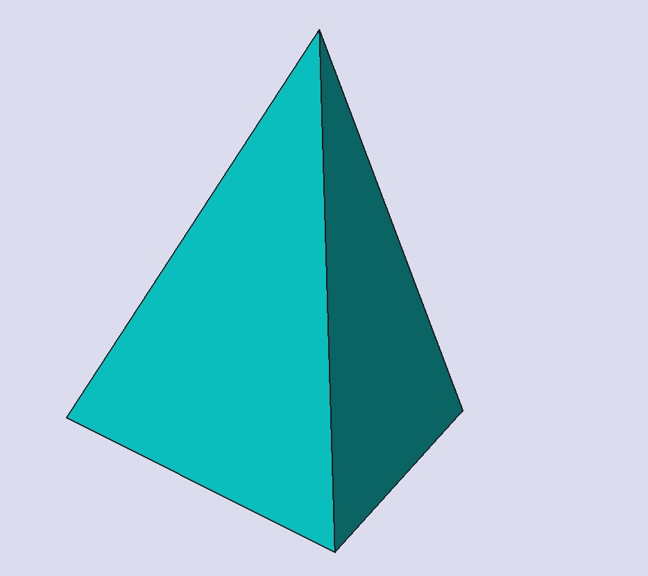 Pyramide dreiseitig; Three-sided pyramid