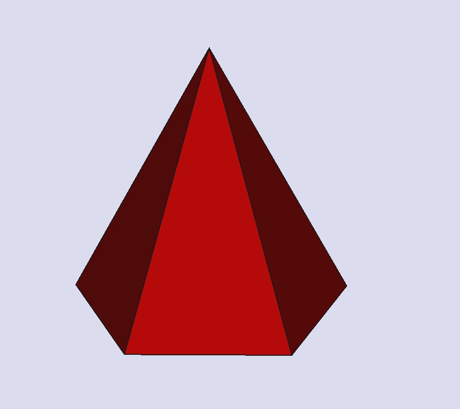 Pyramide fünfseitig; Pyramid five-sided