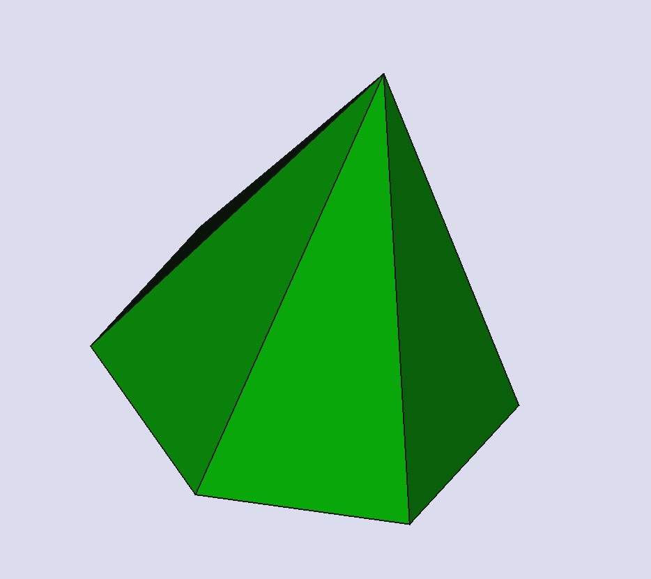 Pyramide sechsseitig; Pyramid six-sided