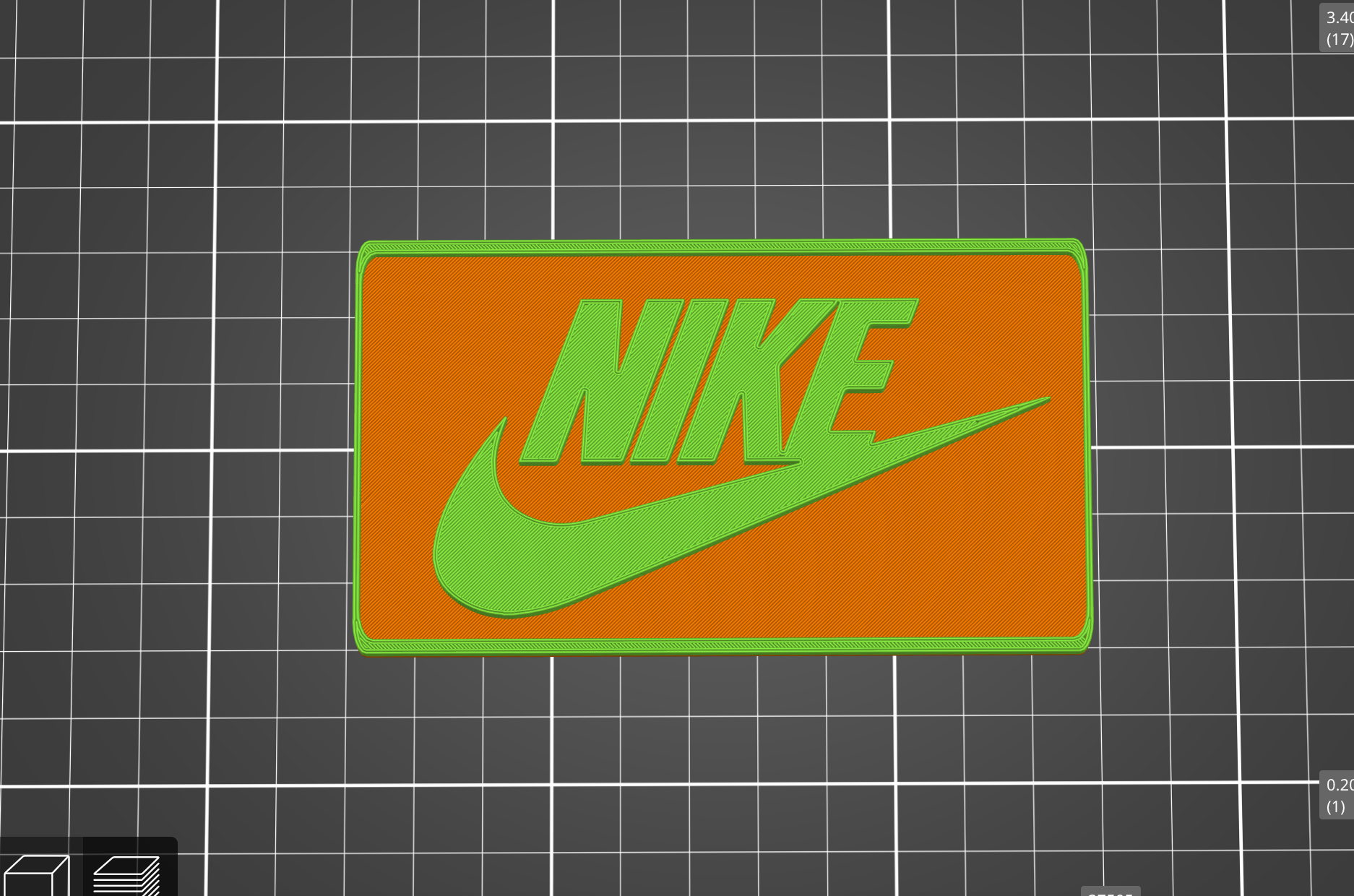 NIKE Logo Name Plate