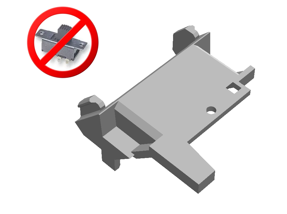Lower Interior no switch hole - RC Forklift ProfessorBoots 3D model thumbnail
