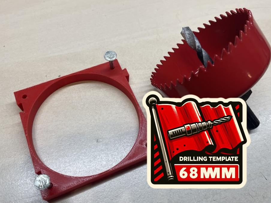 Drilling Template 68mm - Bohrschablone 68mm
