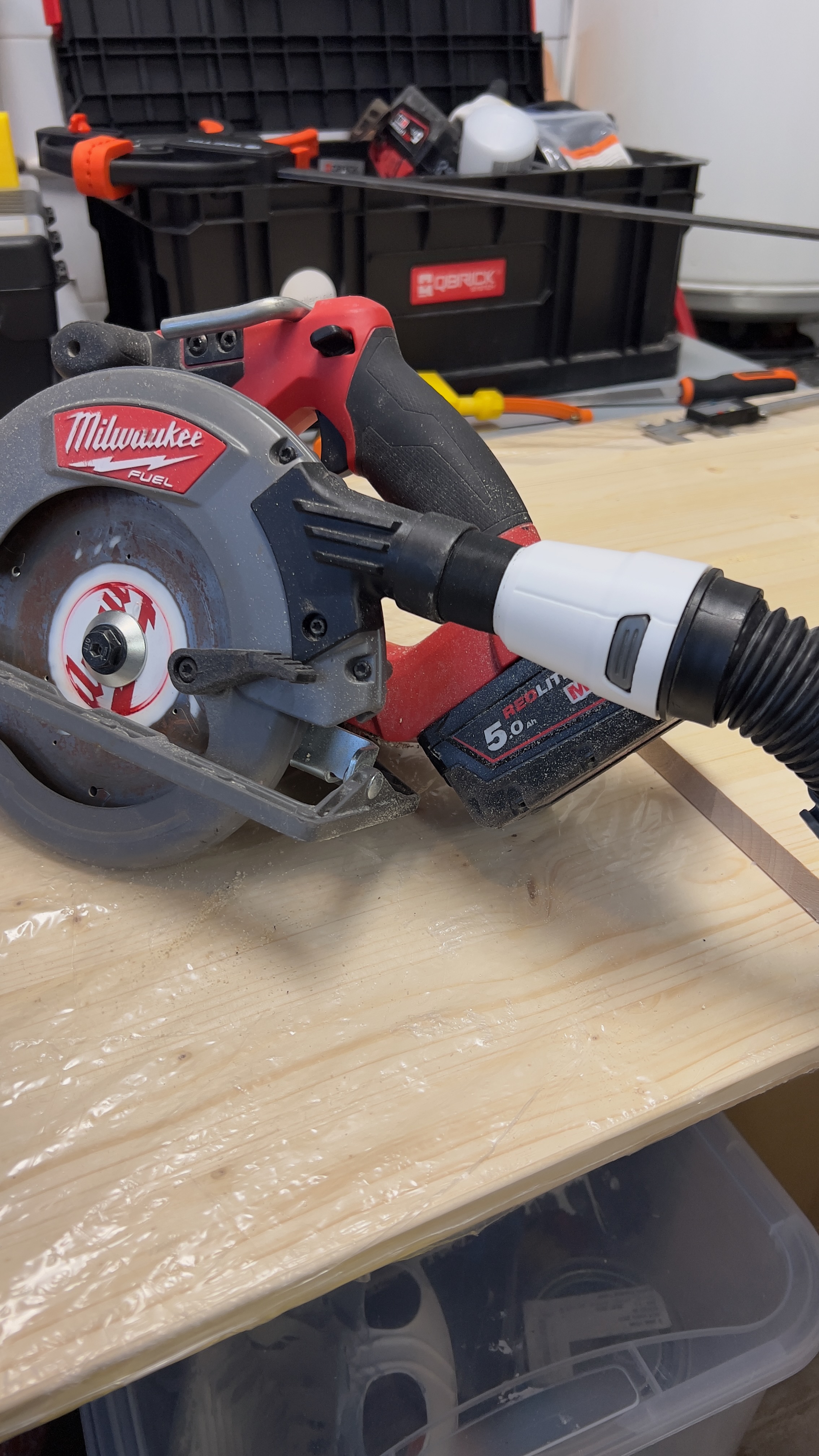 Karcher WD3 to Milwaukee M18 CCS55 circular saw vacuum adapter