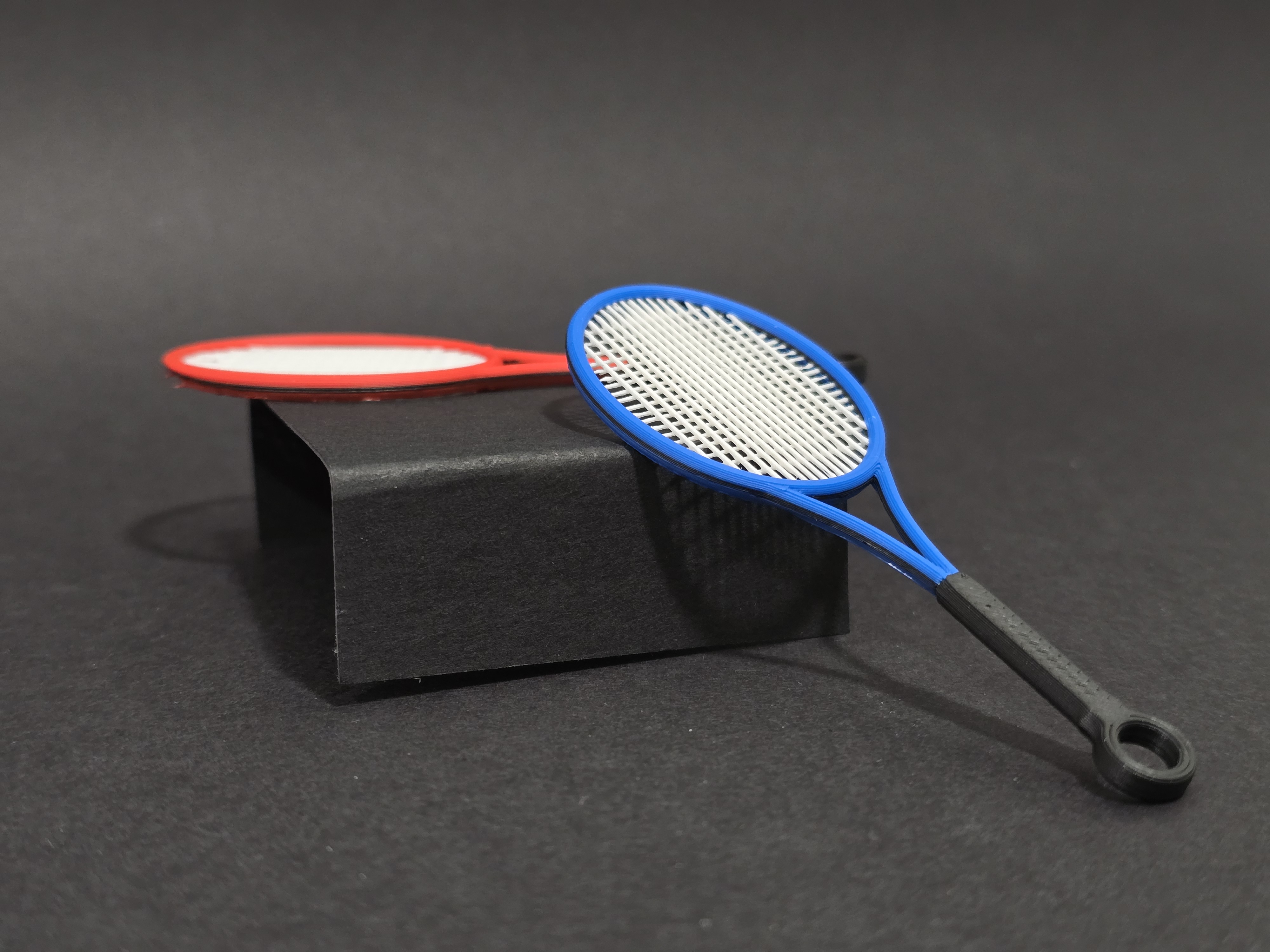 Tenis racket keychain, earring, necklace