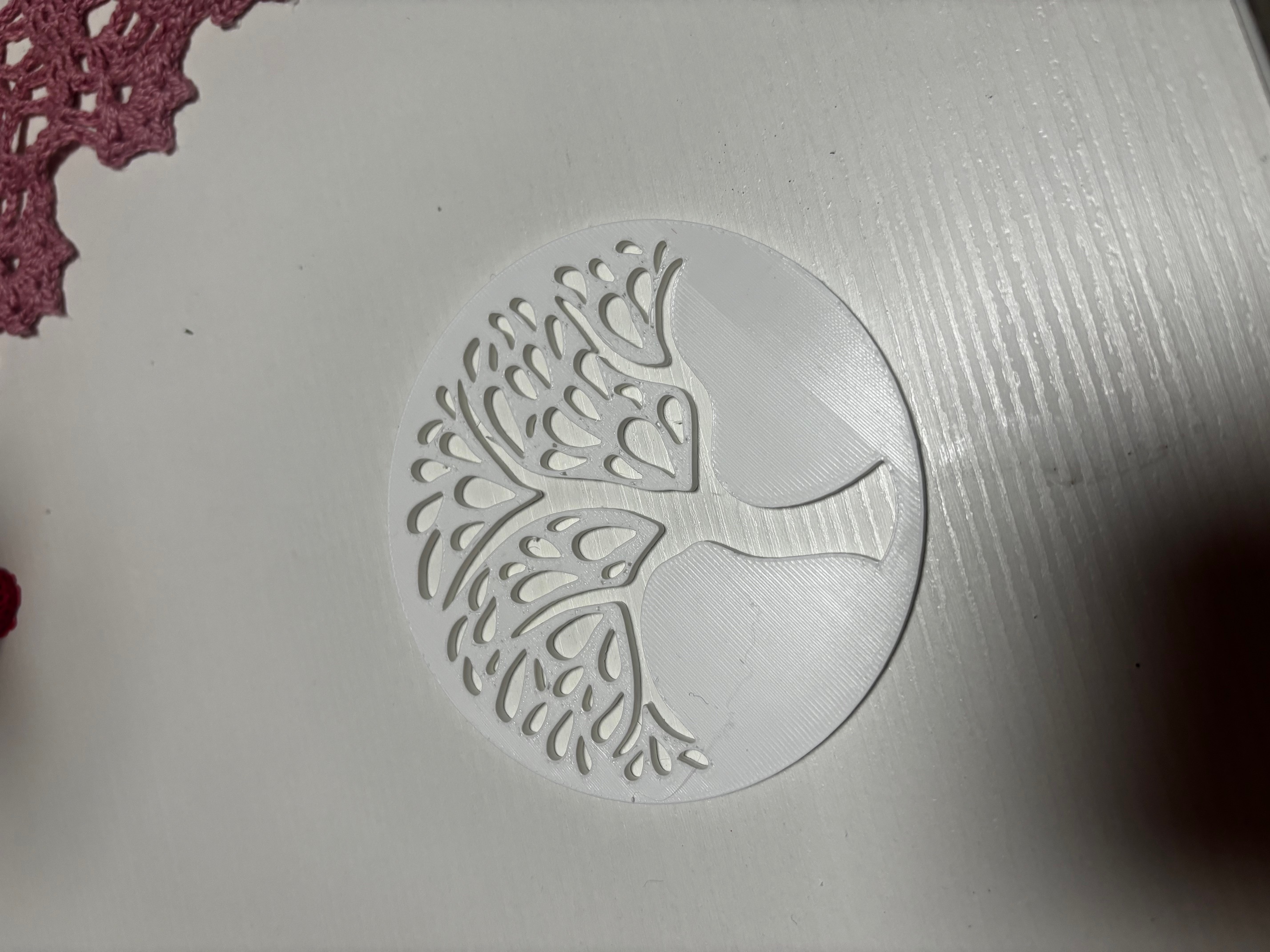 Tree design beverage coaster