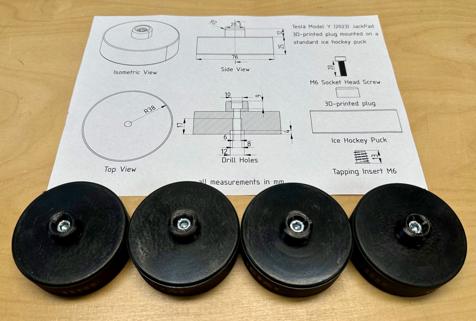 Tesla - Jackpads for Model Y from 2023 with BYD battery