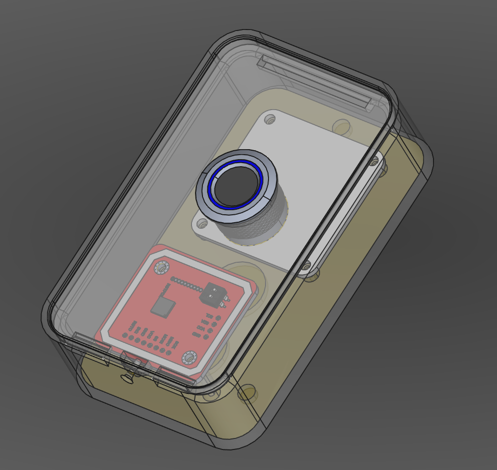 Enclosure for OHS Authentication node, R503 fingerprint sensor and RFID reader