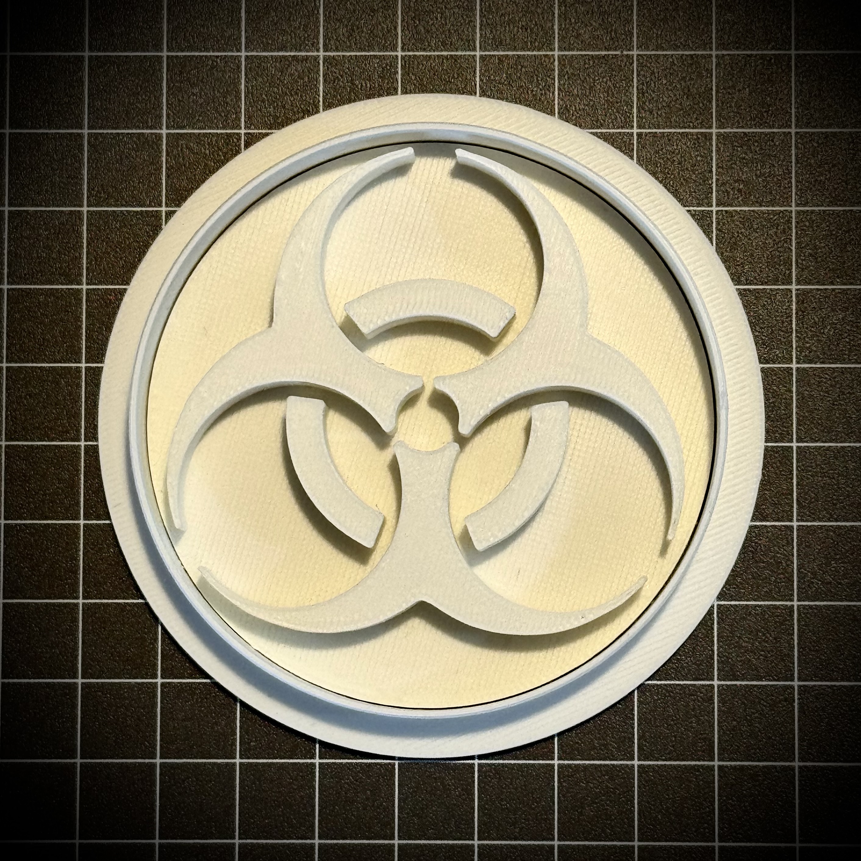 Biological Hazard (Biohazard) Cookie Cutter (two-piece)