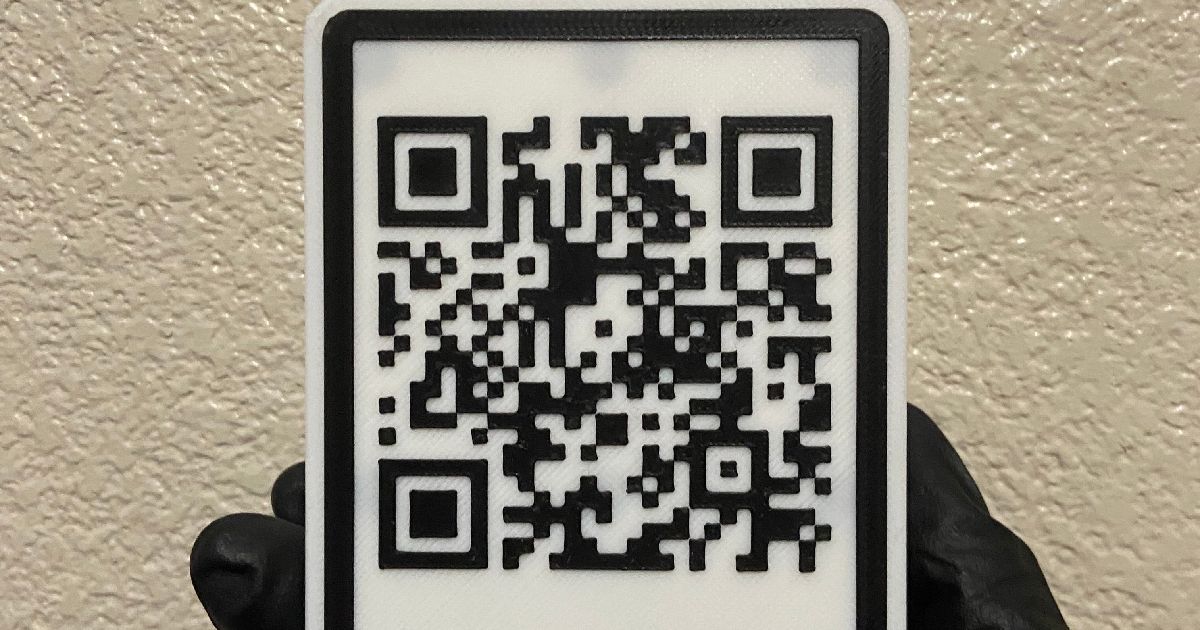 Rick Roll QR code Magnetic Sign by chaos | Download free STL model ...