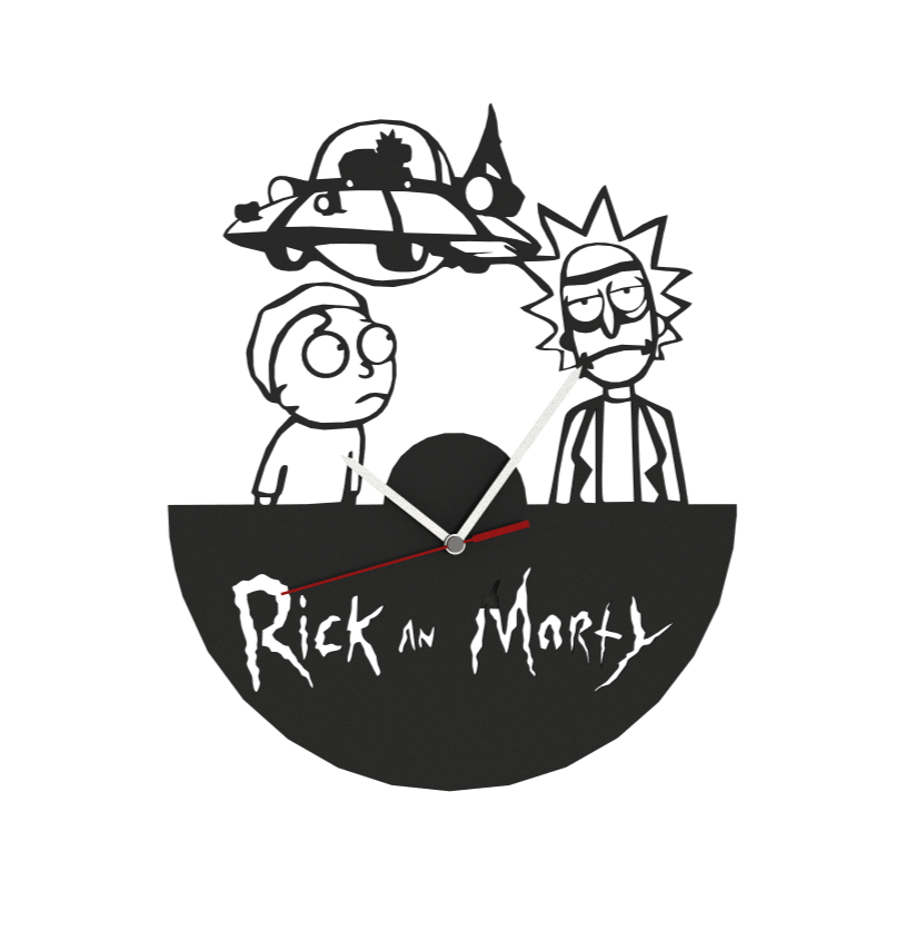 Rick and Morty Vinyl Wall Clock