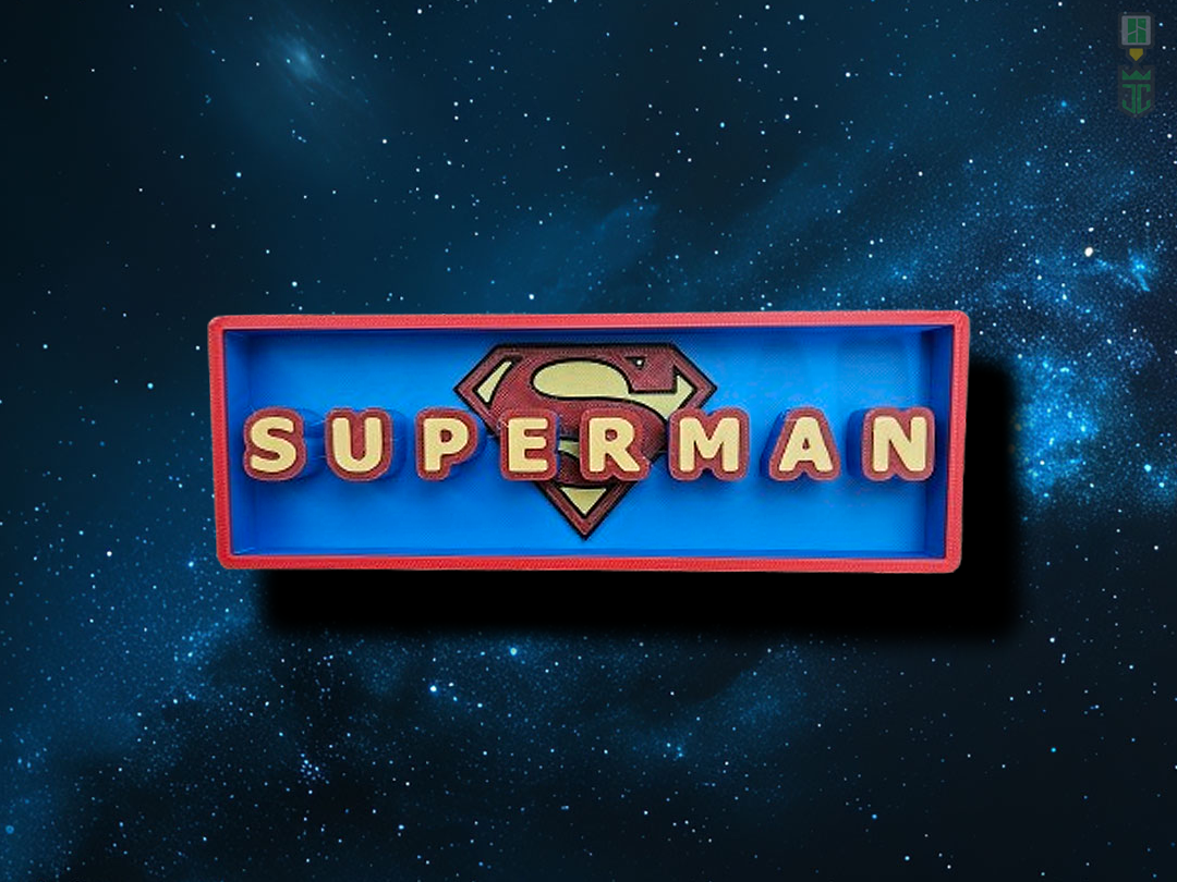 Superman Cinema Film Room Sign Box