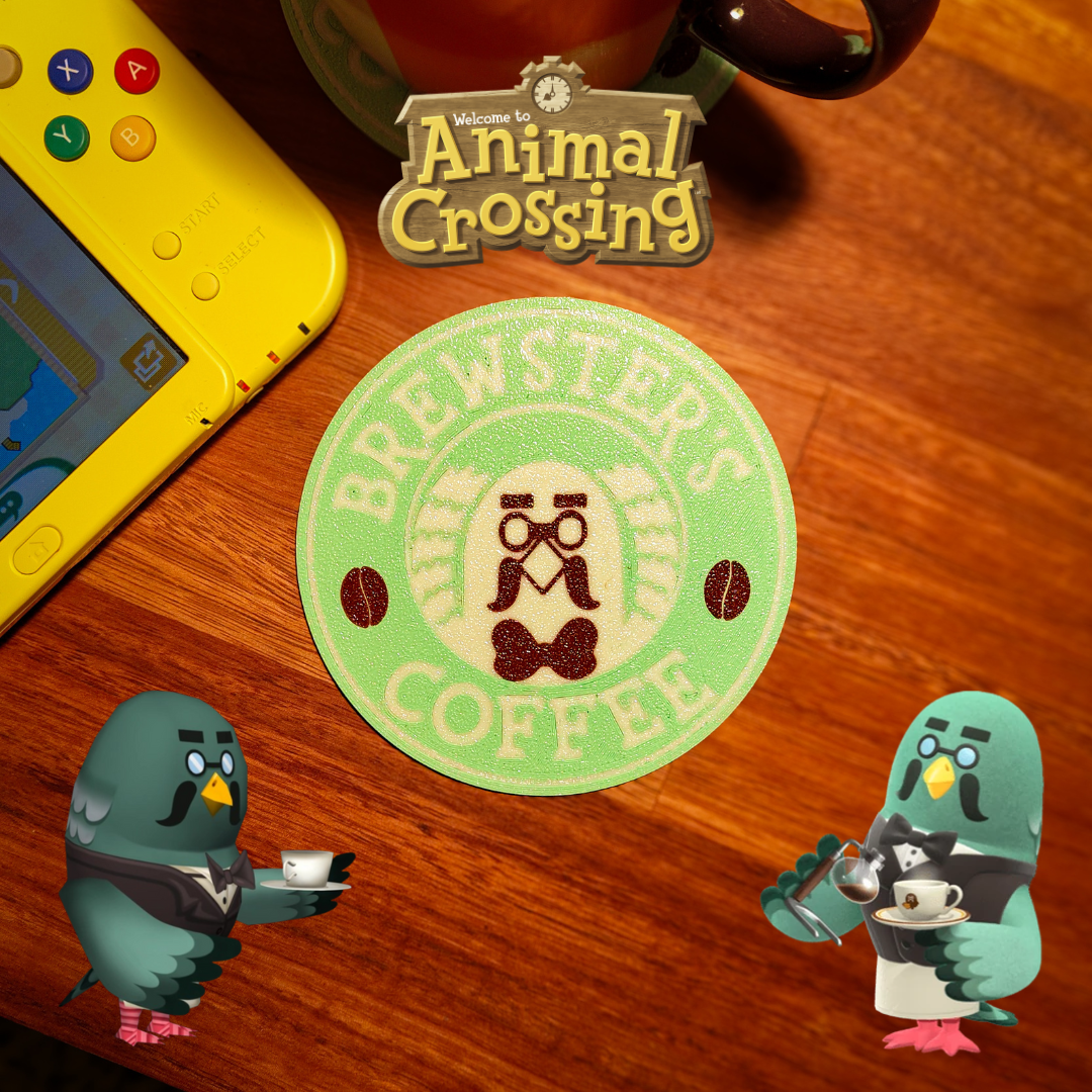 Animal Crossing - Brewster's Coffee Coaster