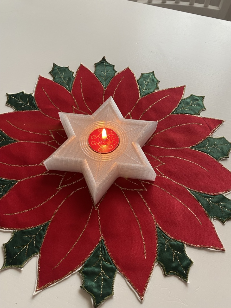 Weihnachtsstern für Teelichter
