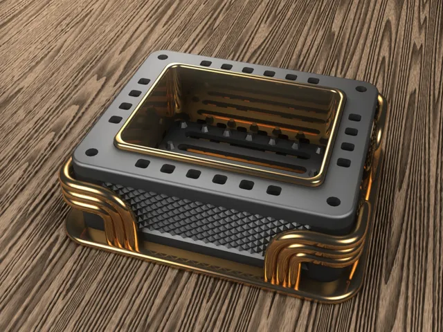 Art Deco Da Vinci brush soap tray / holder with ventilation