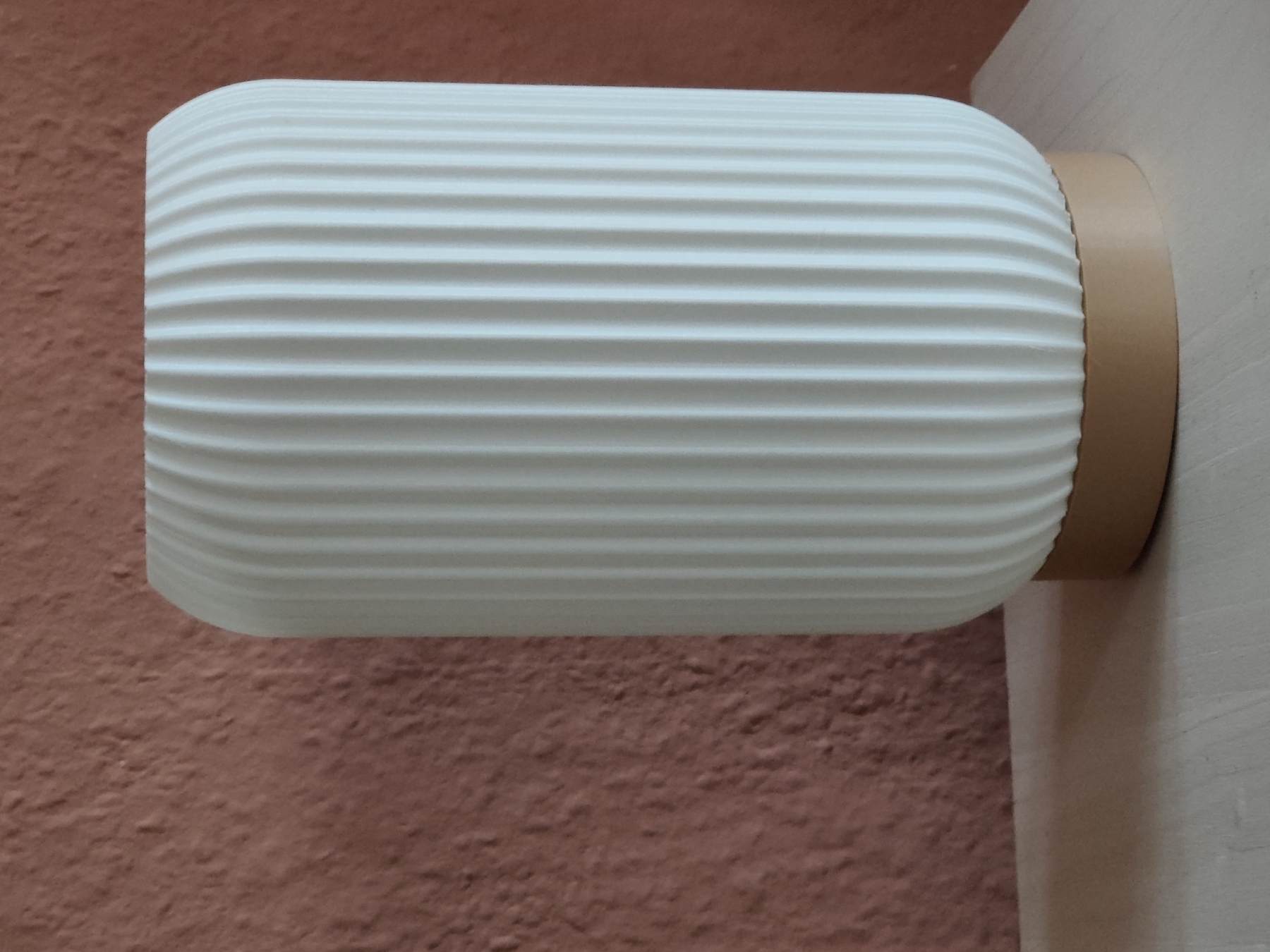 Modern ribbed night stand lamp