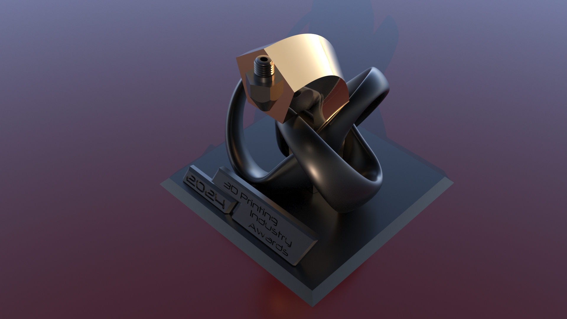 2024 3DPI Awards trophy 1 (Torus flow) alternative