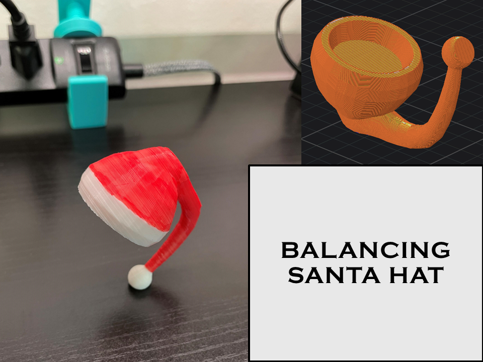 Balancing Santa Hat 3D model thumbnail