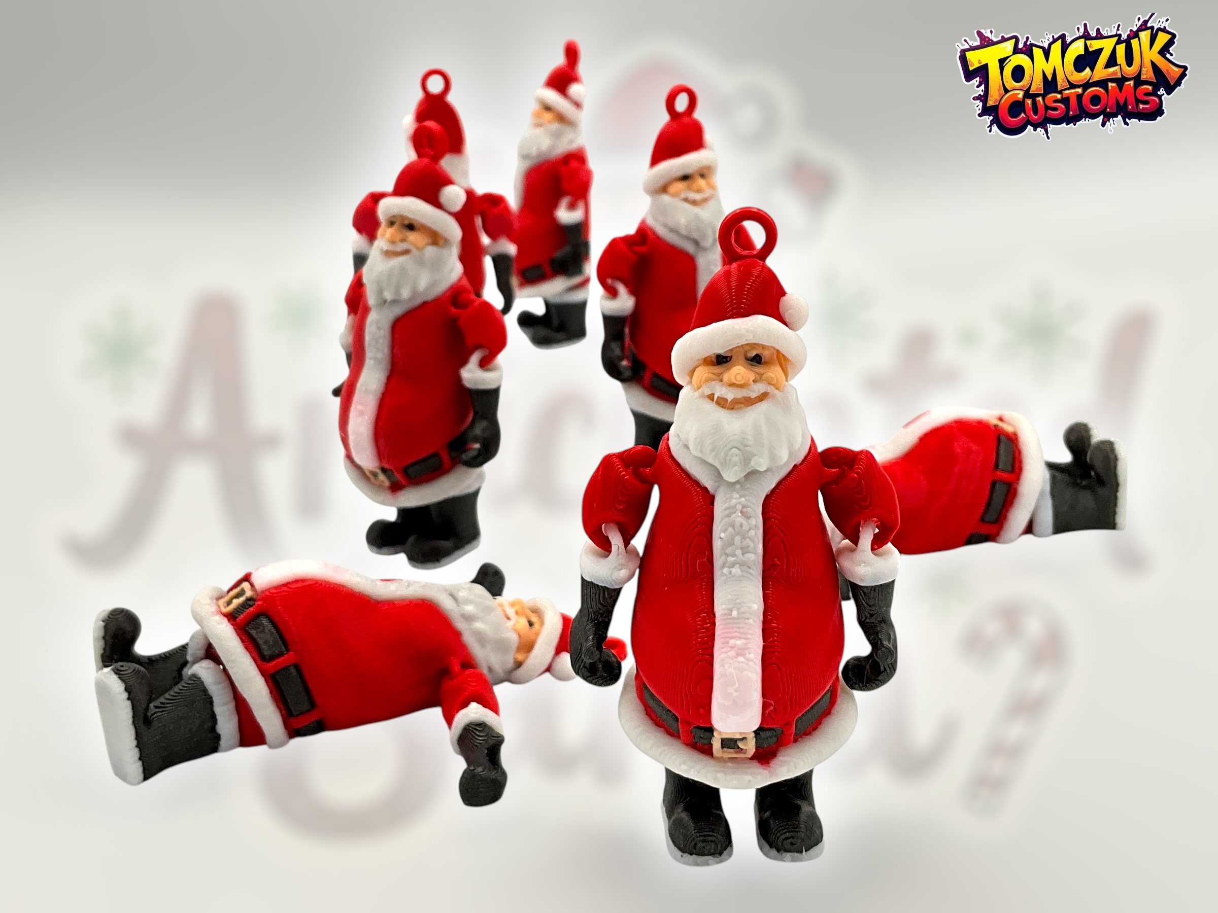 Articulated Santa Clause! Fridge Magnet, Decor, Ornament