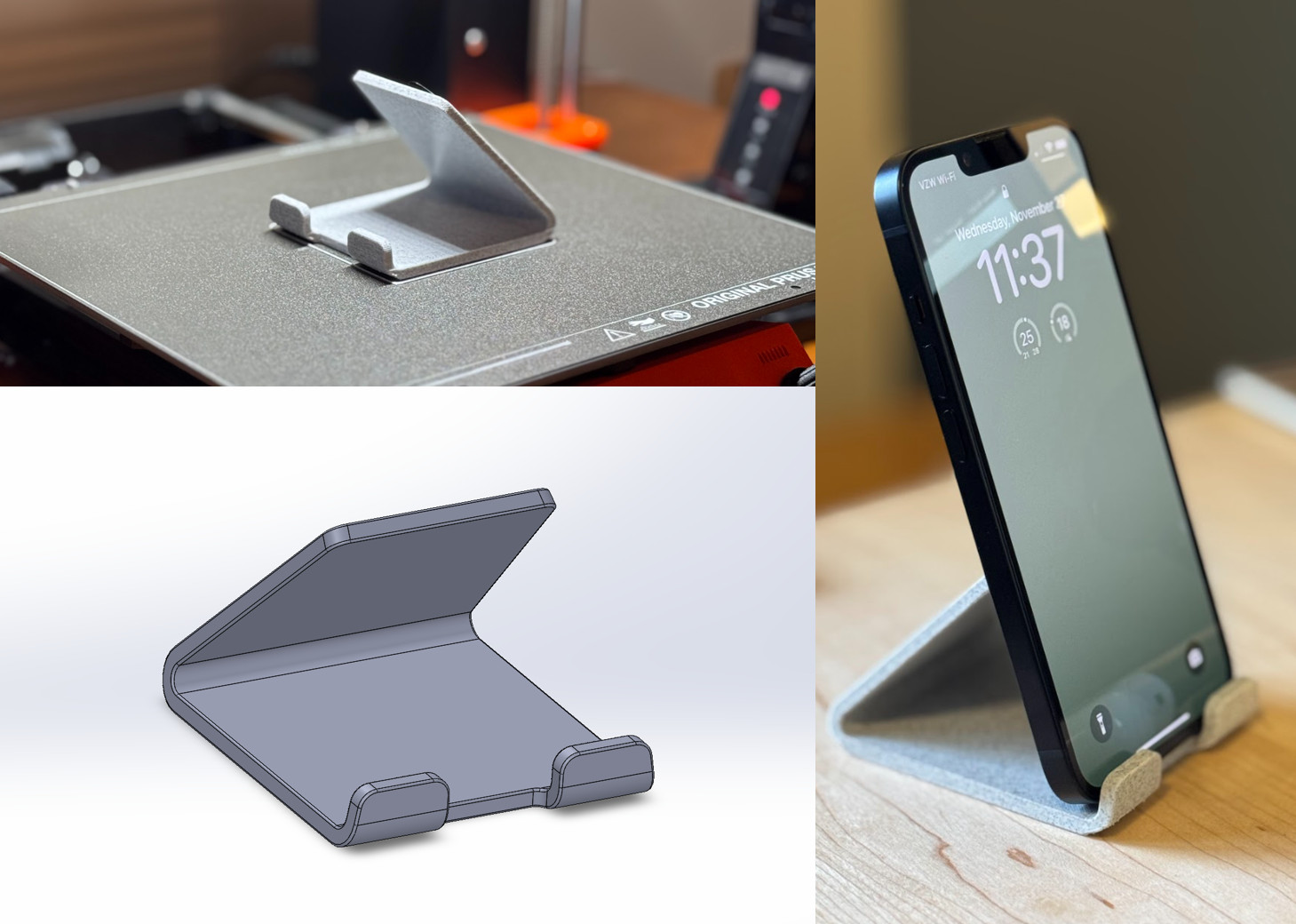 Phone Stand with Swipe Notch - No Supports Needed