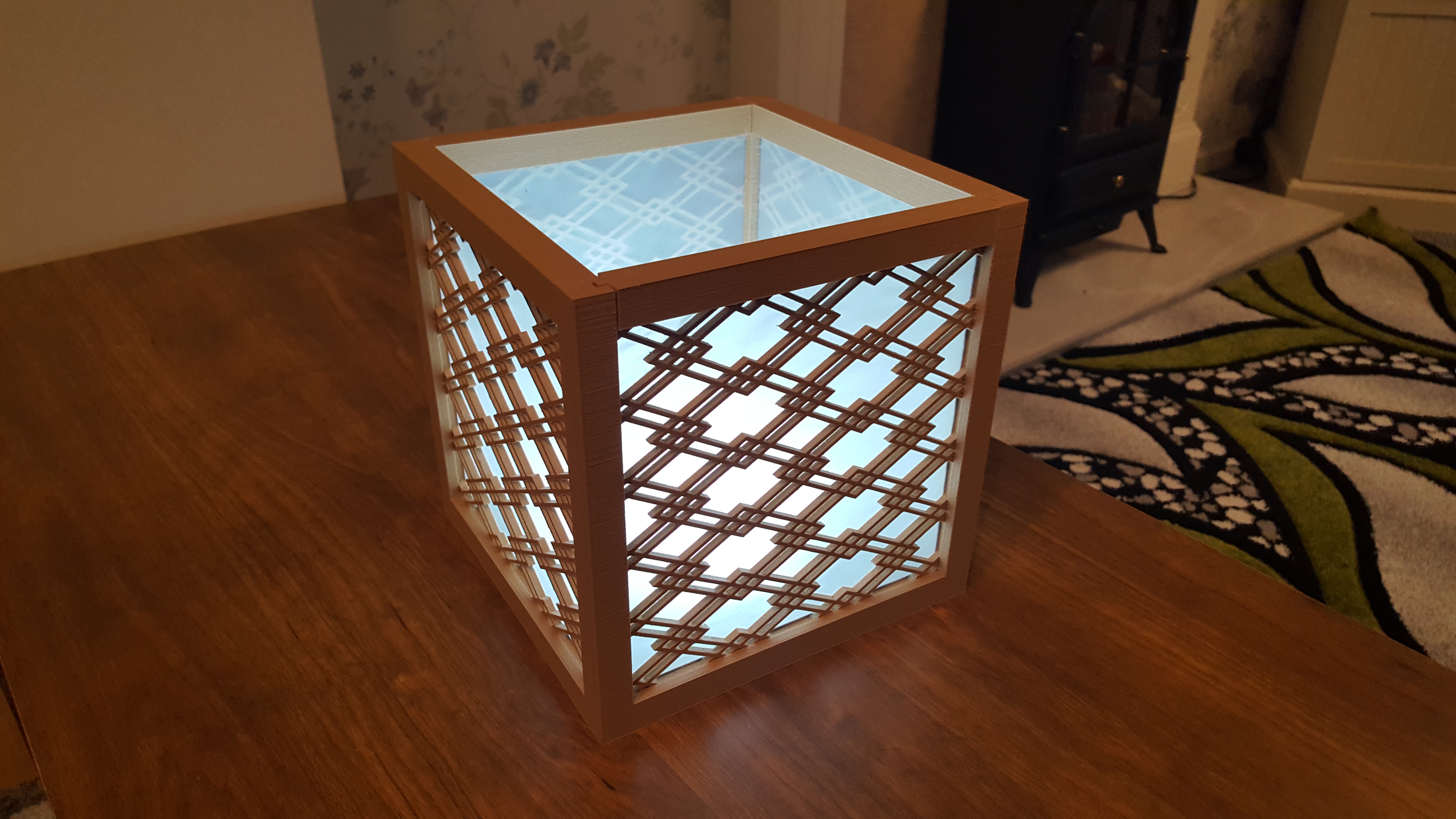 Kumiko Shoji style Nightstand Lamp