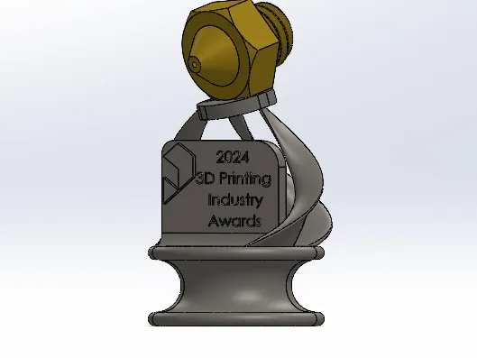 3D Printing Industry Awards trophy 2024