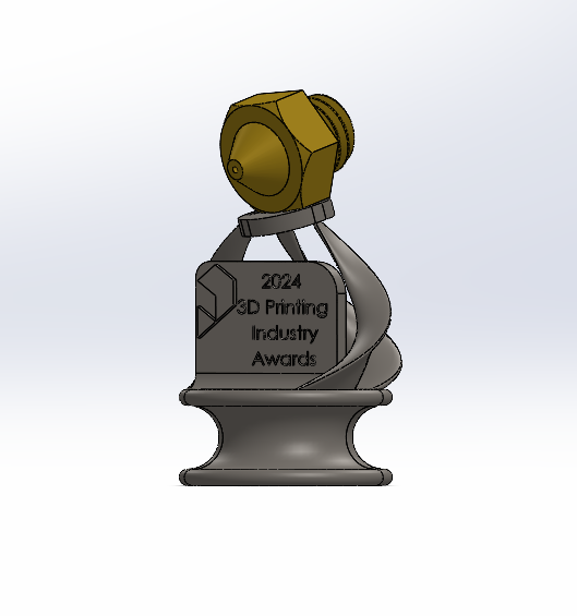 3D Printing Industry Awards trophy 2024