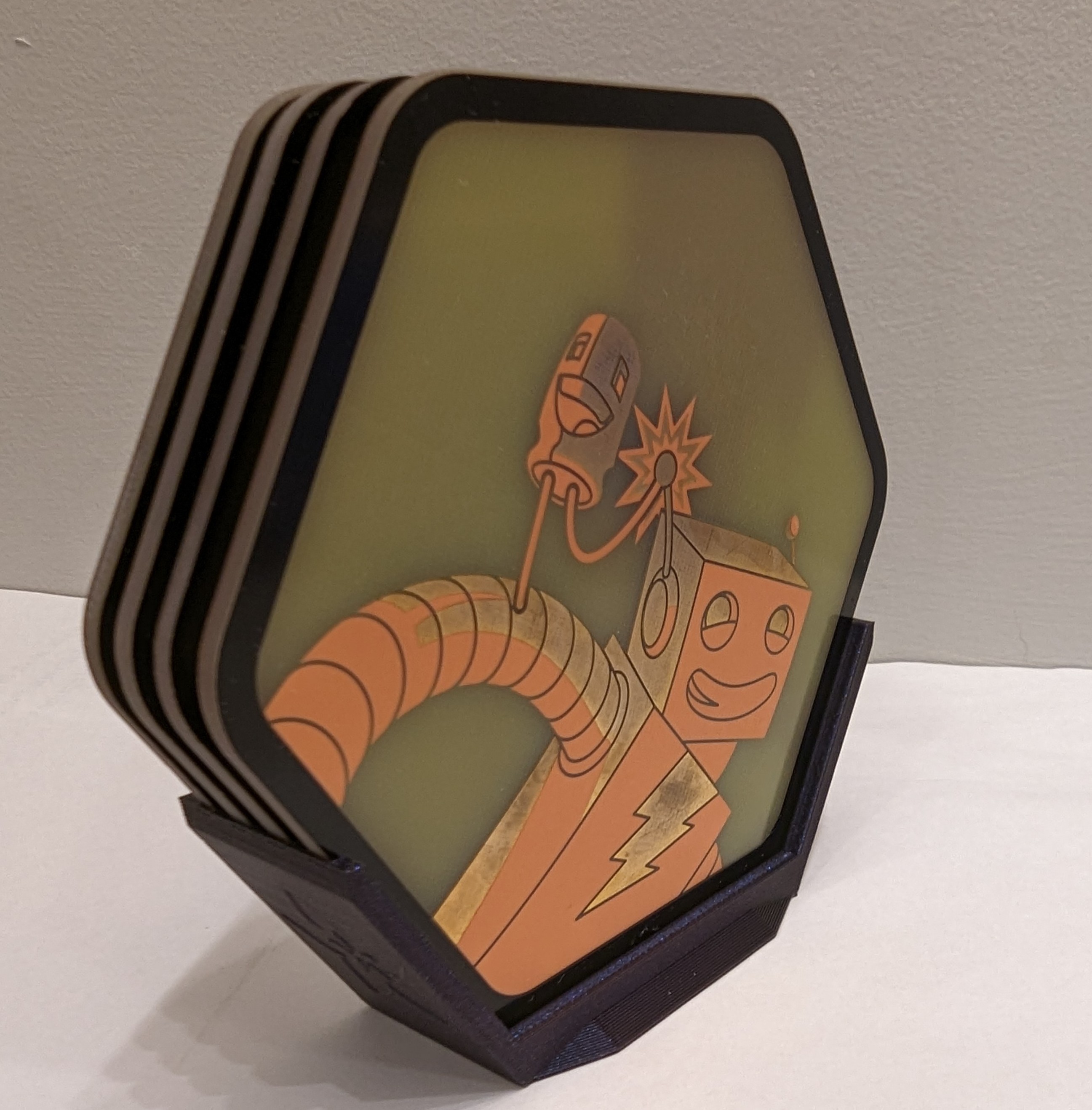 Hexagon PCB Coaster Holder