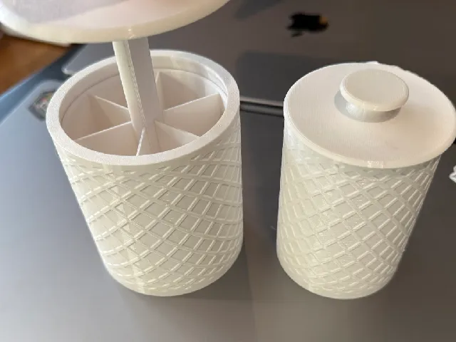 Decorative Q-tip Holder (25% wider and thicker remix)