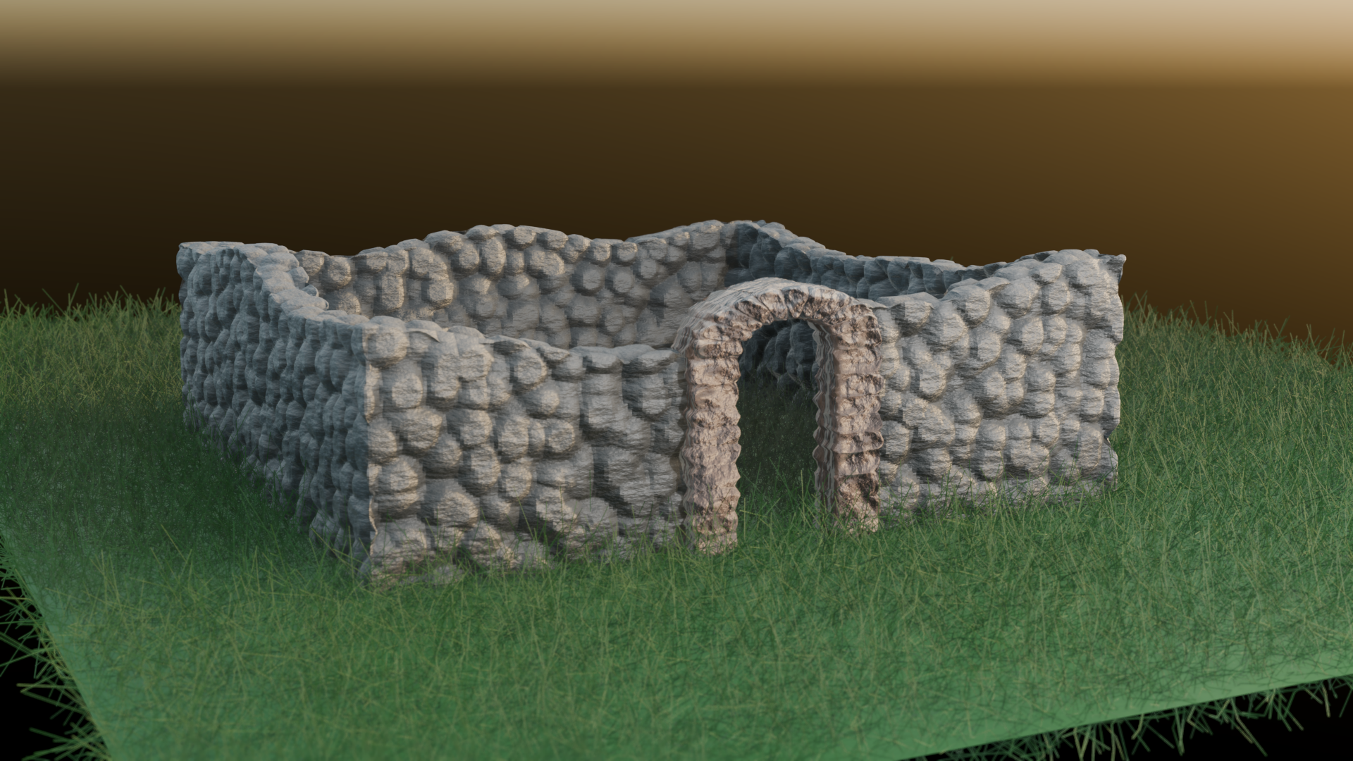 Battle Ruined Walls Terrain Scenery Wargame