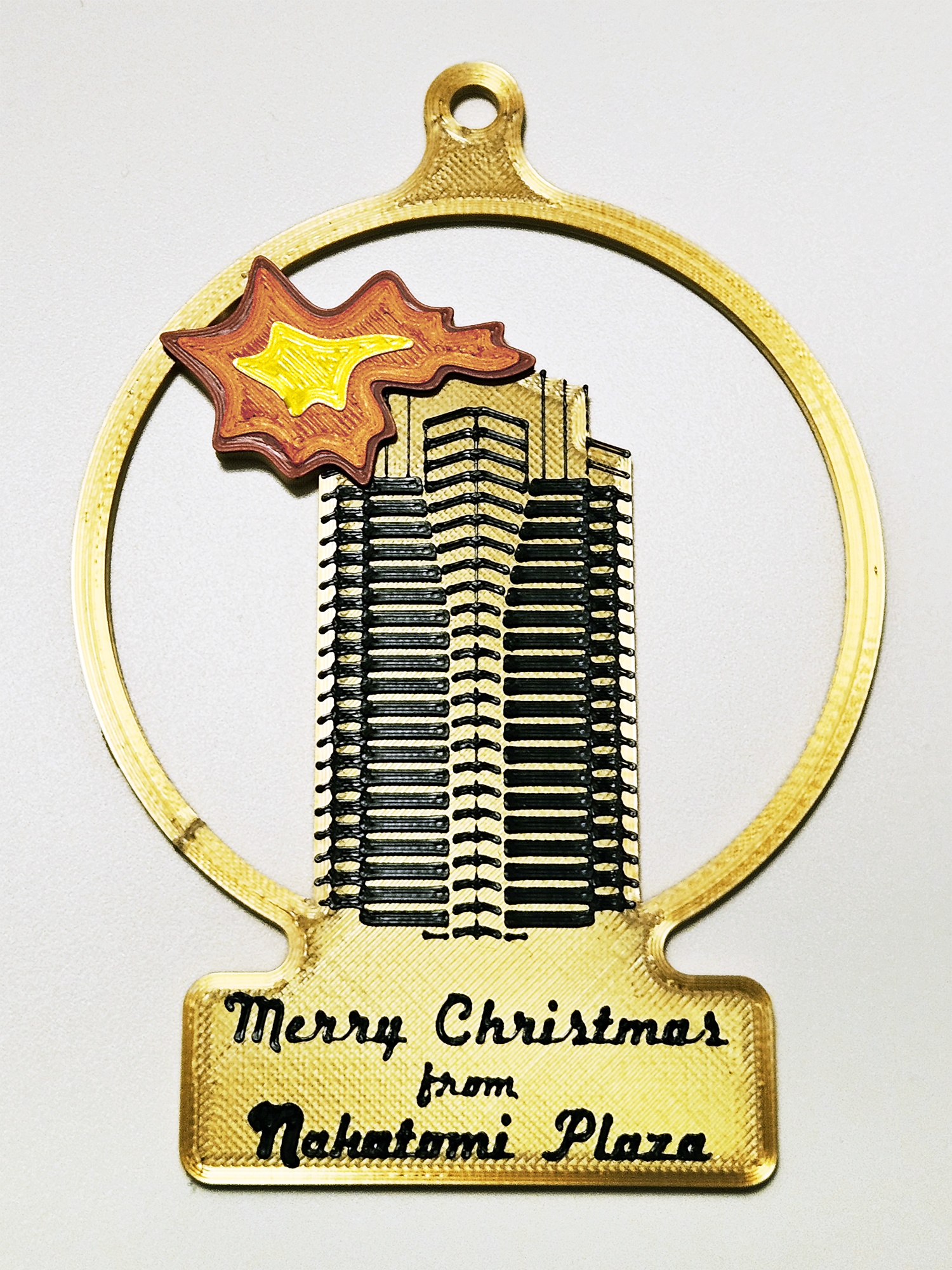 Nakatomi Plaza (Die Hard) Christmas tree decoration / ornament