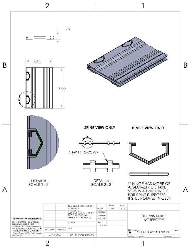3D Printable Notebook — miniatura 2