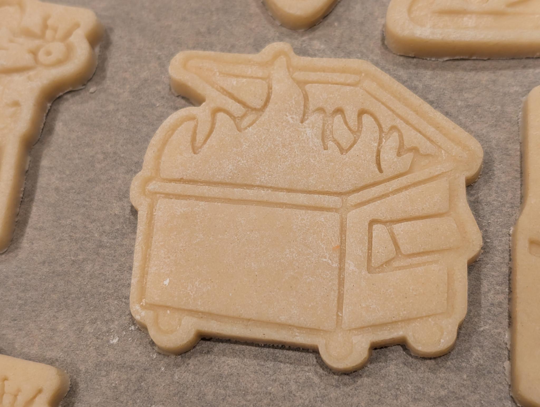 Dumpster Fire Cookie Cutter