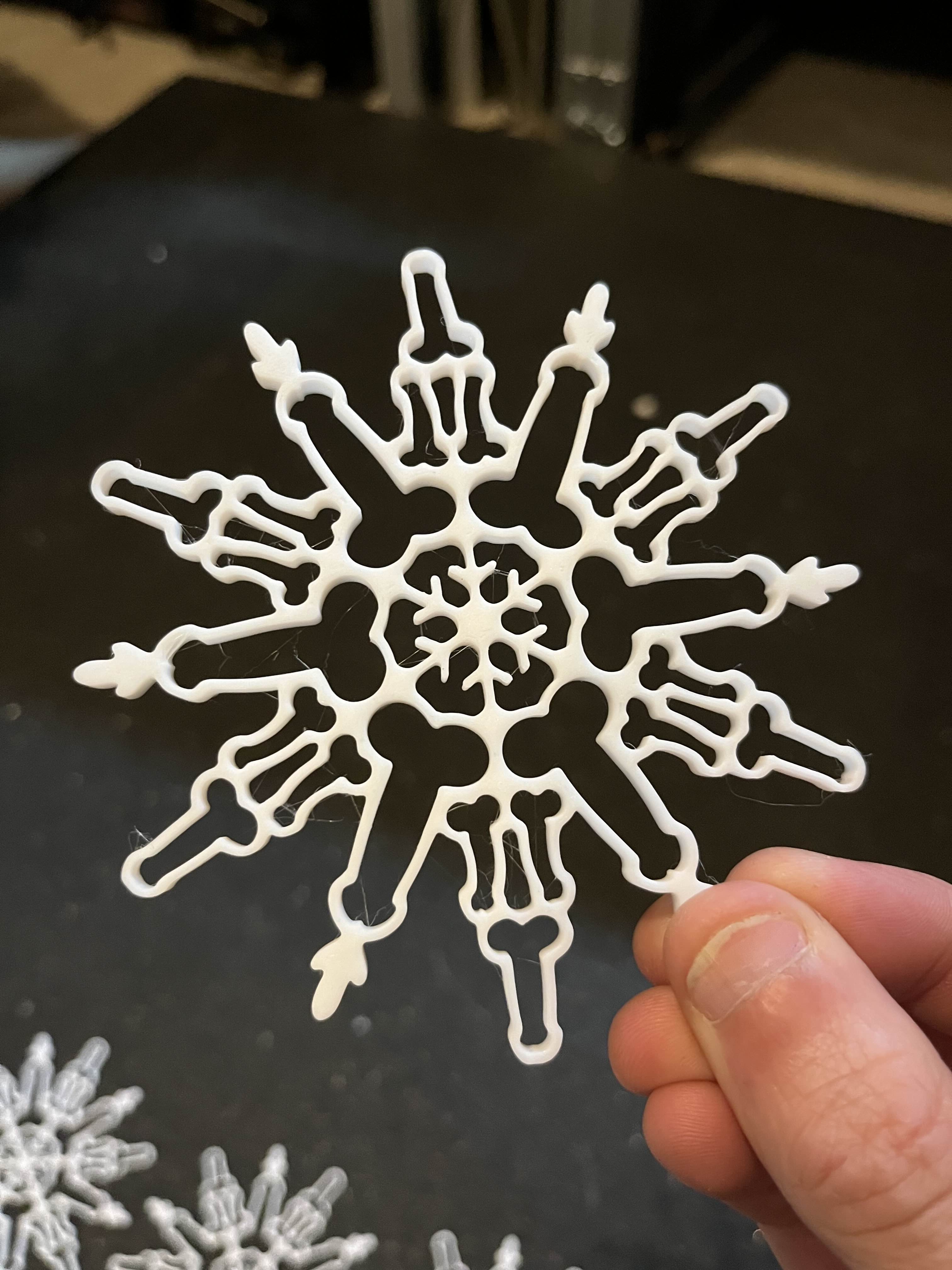 DickFlake - A snowflake with 30 (slightly) hidden dicks