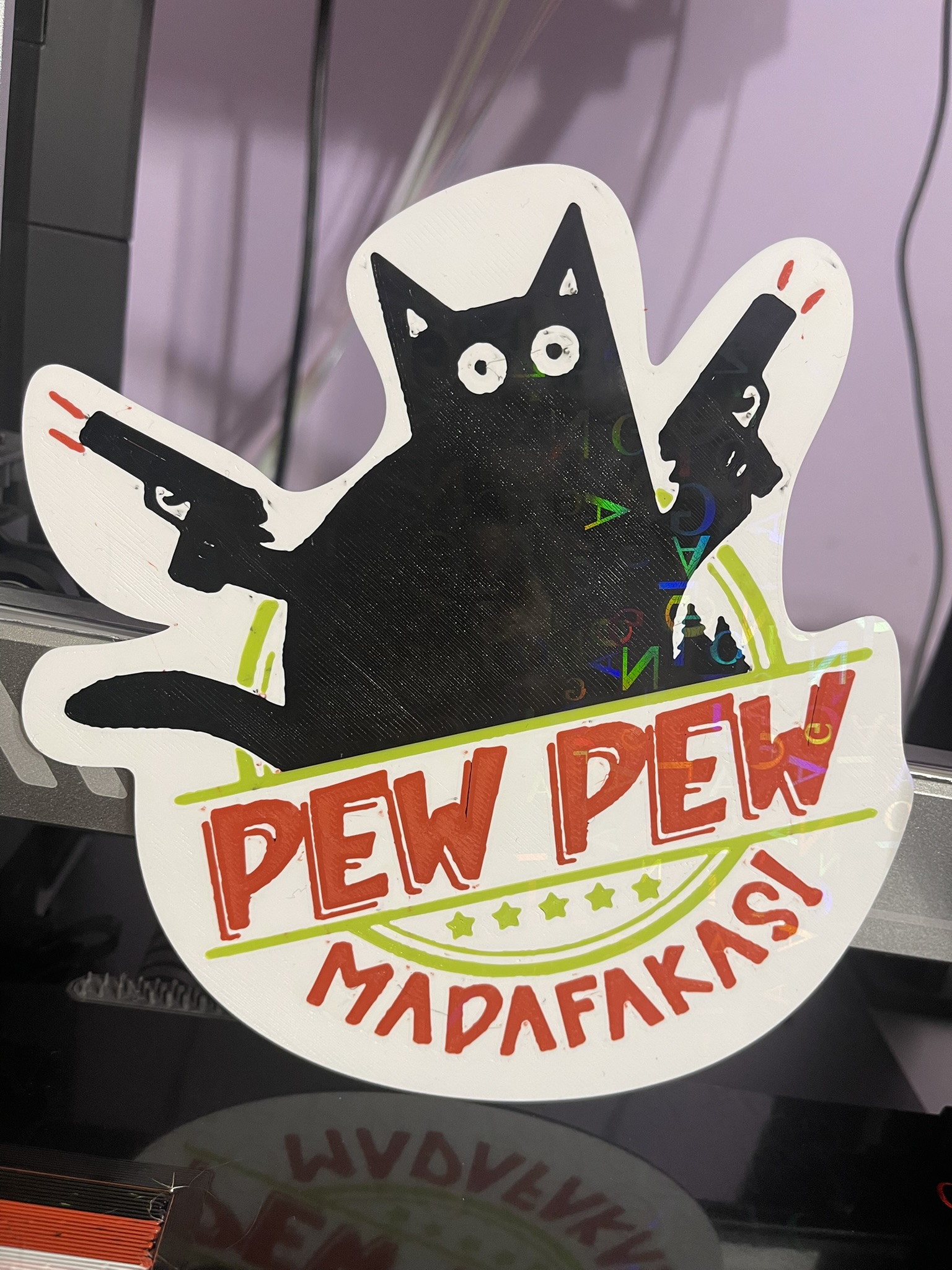 Pew Pew Cat Sign