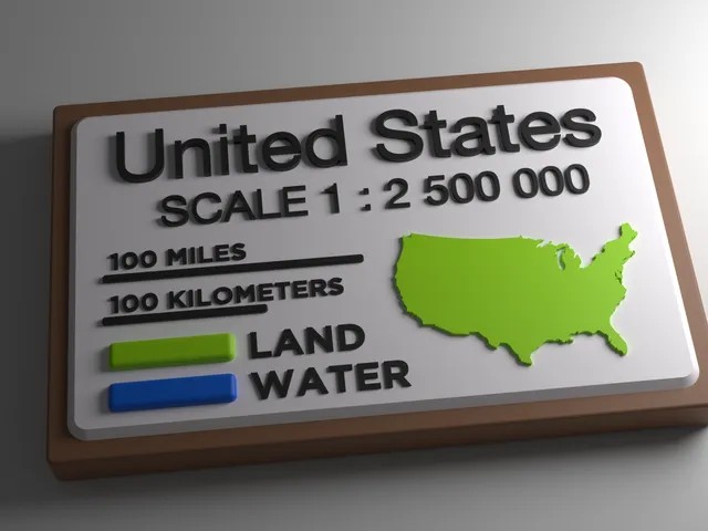 USA Map Legend 100% XY scale (1:2500000) - for dual color maps