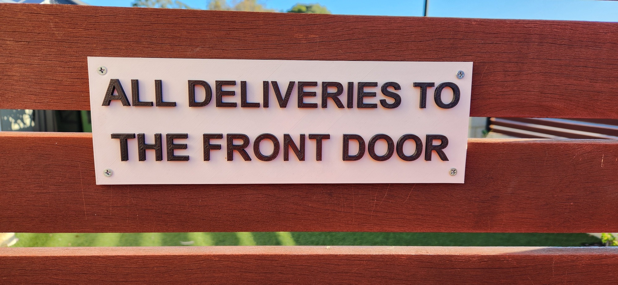 Delivery sign