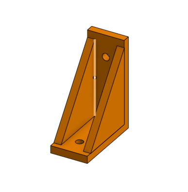 Soporte en L grande para estructura 2020 a base MDF